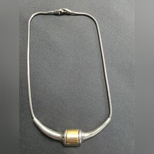 Estate - Gold/Silver Tone - Fashion Designer Necklace - Item 429